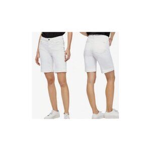 Jen7 by 7 For All Mankind White Denim Bermuda Shorts Size 12 New NWT